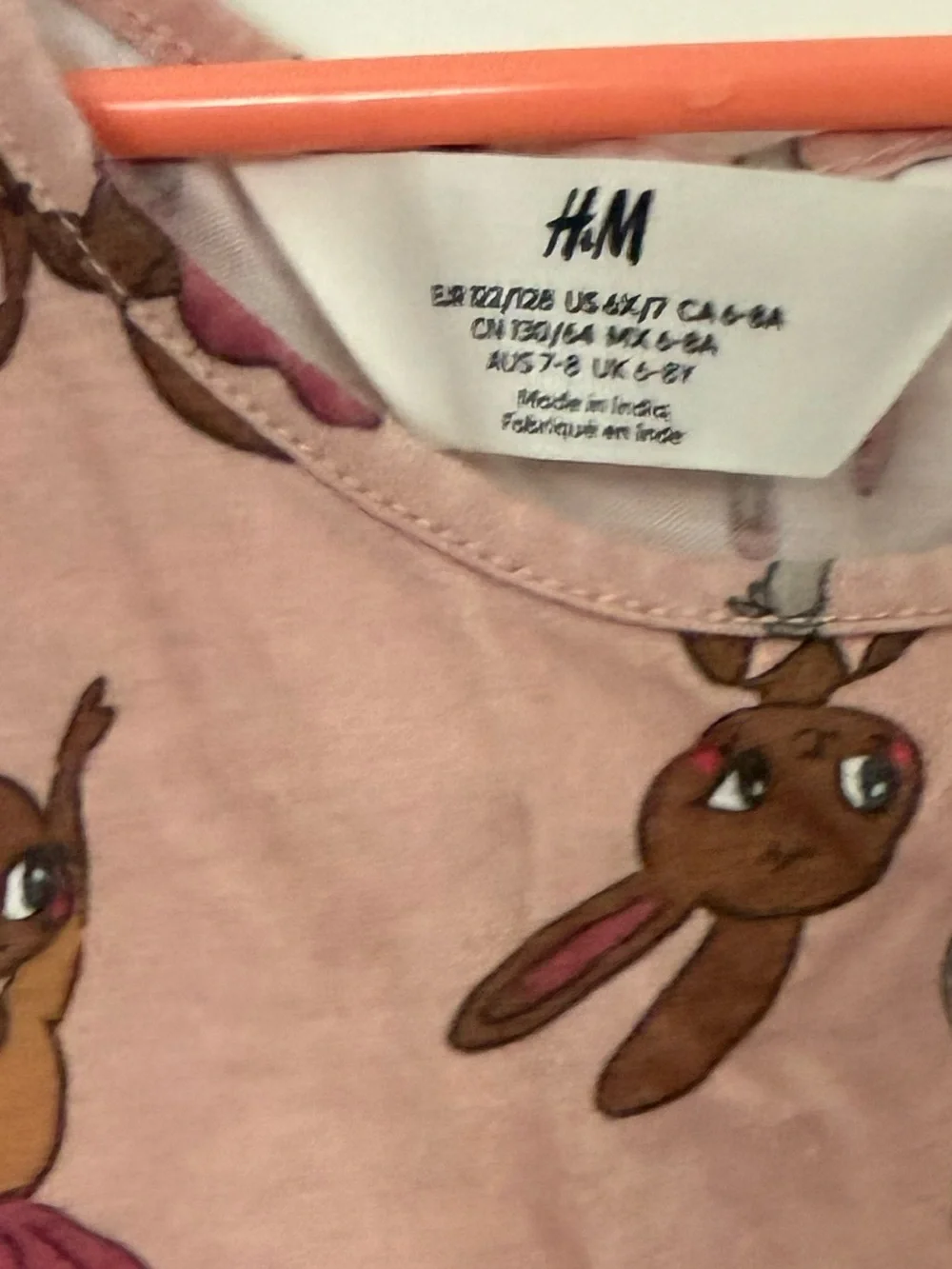 H&M Pink Bunny Print Sleeveless Dress for Kids
